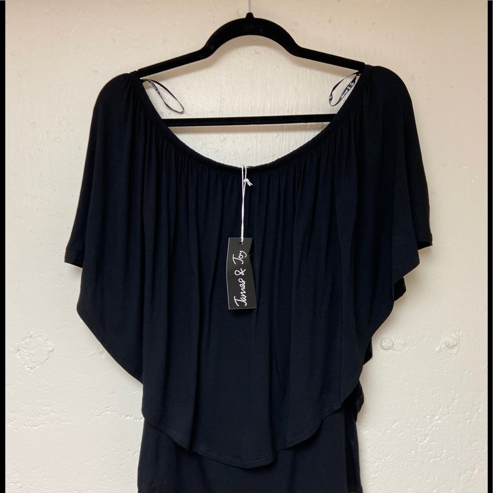 James & Joy Top Black NWT